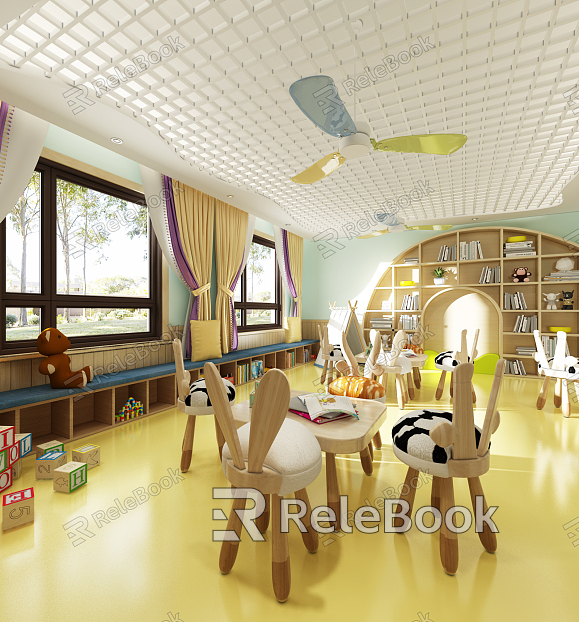 Modern Kindergarten Kindergarten Classroom model