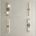 Modern Linear Wall Lamps With Metal Design And Round Base For Indoor Decorative Lighting