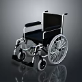 Lightweight Durable Wheelchair With Black Seat Silver Frame And Adjustable Armrests
