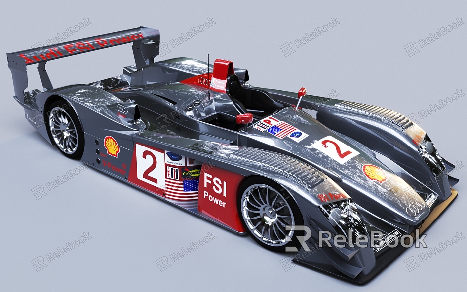 Grey Car sports car Audi Racing model