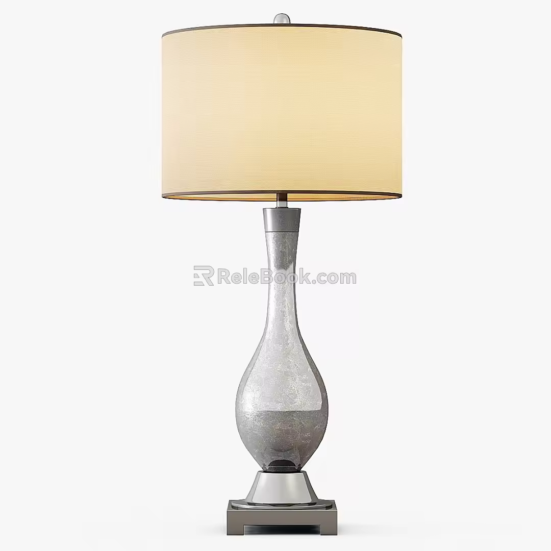 Mercury glass table lamp 3d model