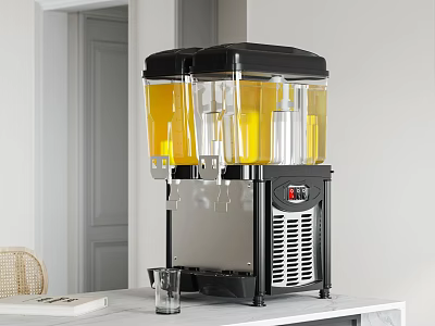 Modern Double Tank Beverage Dispenser With Cooling Function For Home Countertop Use 3d model