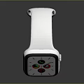 White Smartwatch Strap With Comfortable Design And Stylish Modern Look