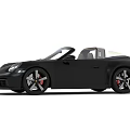 Black Porsche Convertible Sports Car With Modern Design And Stylish Alloy Wheels