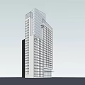 Modern High Rise Office Building With Glass Facade And Multiple Windows 3d model
