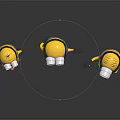 Minions with Yellow Bodies Blue Overalls Goggles Showing Exaggerated Expressions Open Mouths and Waving Hands