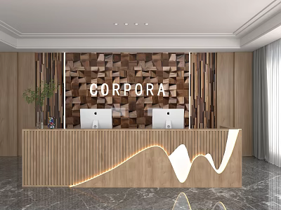 Front background wall 3d model