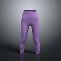 Purple High Waist Leggings With Stretchy Fabric For Comfortable Everyday Wear