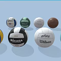 Sports Equipment Various Brands Volleyballs in Different Colors and Styles