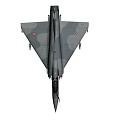 Modern Camouflage Fighter Jet With Weapons Under Wings And Cockpit