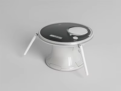 Modern Wireless Router With White Base Black Top Panel And Antennas For Home Office 3d model