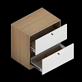 Modern Wooden Storage Racks With Multi Tiered Shelves Metal Frames And Open Drawers