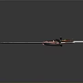Decorative Sword Weapon with Red Green Hilt and Blue Blade Details