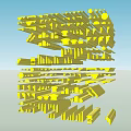 Line plaster line 3d model