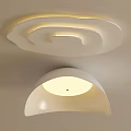 Modern White Ceiling Lights With Spiral And Dome Shapes For Soft Illumination
