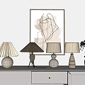 Modern Table Lamp Table Lamp Combination TV Cabinet 3d model