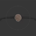 3D Head Model with Brown Curly Hair and Detailed Facial Organs Realistic Texture