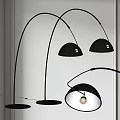 Modern Arched Floor Lamp Designs With Gold And Black Metallic Shades And Sturdy Bases