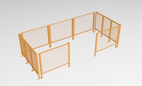 Equipment guard rail 520 3d model