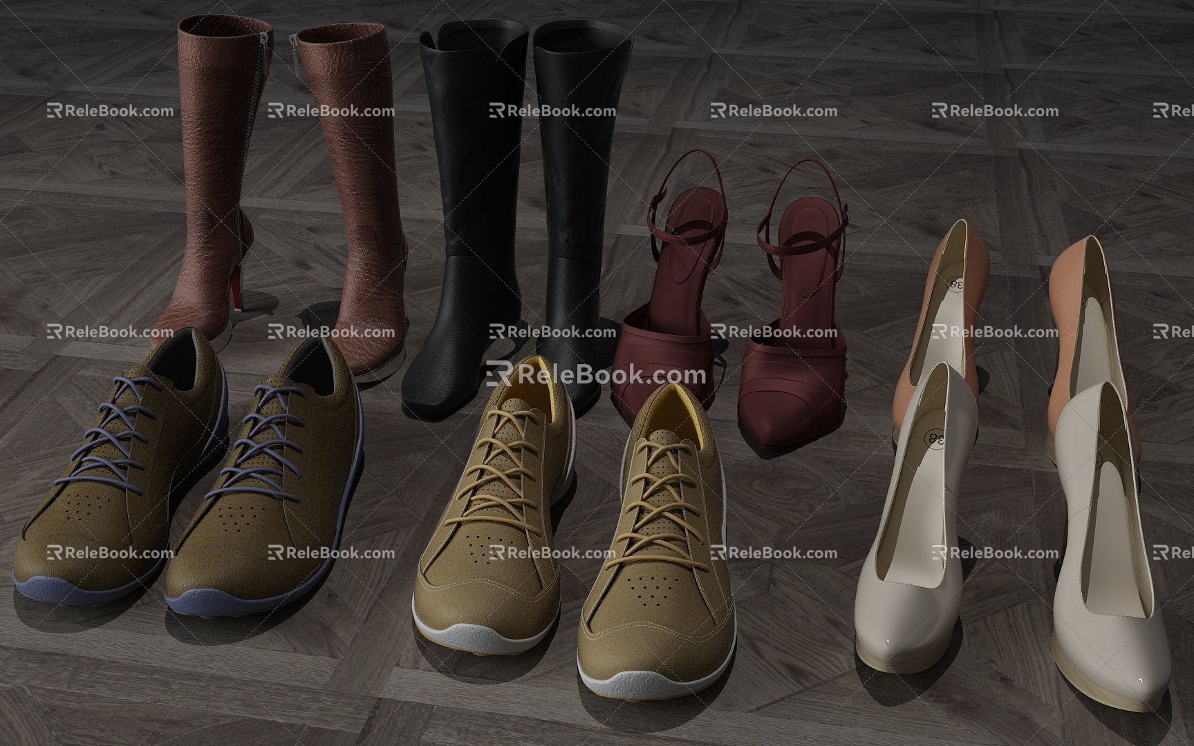 Modern Shoes 3d model