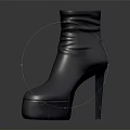 Silver Metallic High Heel Platform Boots with Shiny Finish and Sleek Design