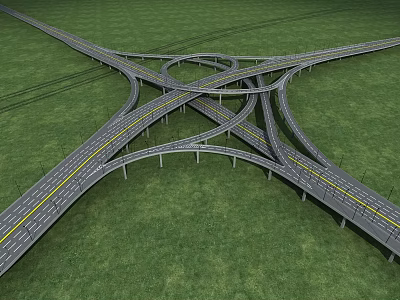 modern overpass 3d model