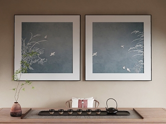 New Chinese Decorative Painting 3d model