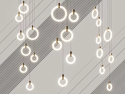 Modern chandelier 3d model