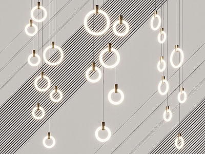 Modern chandelier 3d model