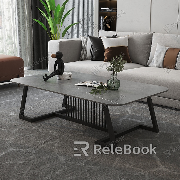 Coffee table marble coffee table living room model