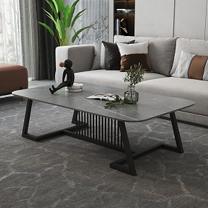 Coffee table marble coffee table living room 3d model