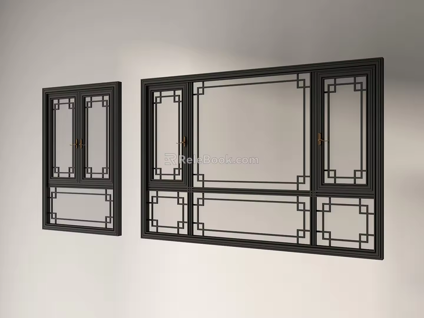 Chinese Window New Chinese Window casement window glass window door window bay window 3d model
