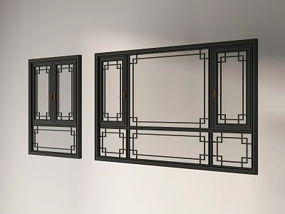 Chinese Window New Chinese Window casement window glass window door window bay window 3d model