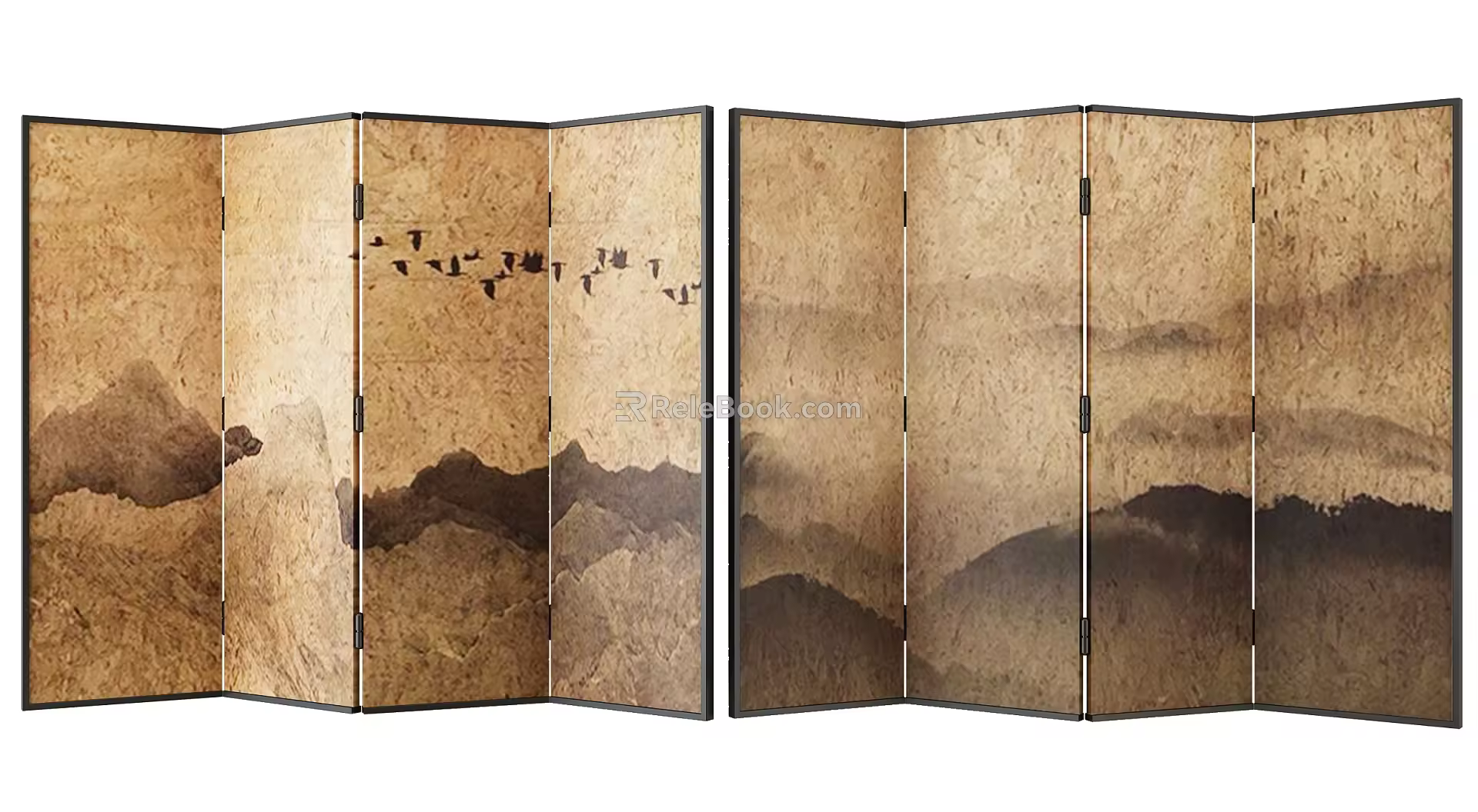 new chinese style screen 3d model