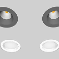 Black And White Modern Round Recessed Downlights And Spotlights For Home Interior