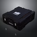 Black UNSC Tactical Equipment Storage Crate With Rugged Exterior Design
