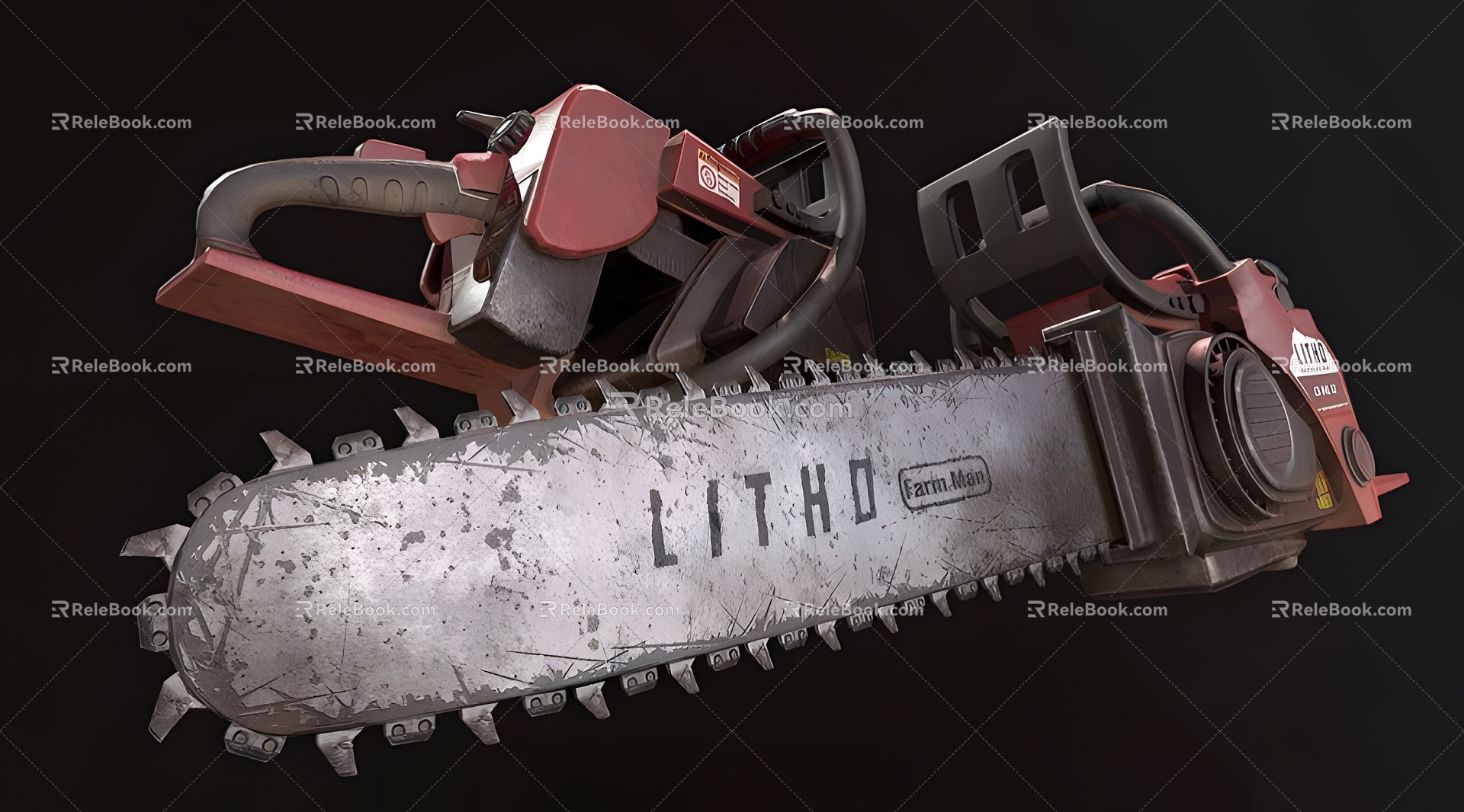 Realistic old chainsaw modern realistic equipment tools chainsaw electrical appliances old electrical appliances industry 3d model