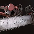 Realistic old chainsaw modern realistic equipment tools chainsaw electrical appliances old electrical appliances industry 3d model