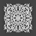 European-style carved component top component gypsum parquet lamp panel 3d model