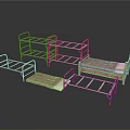 Different Types of Bed Frames Including Metal and Wooden Bunk and Single Beds