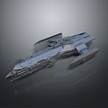 Futuristic Sci Fi Spaceship 3D Model With Metallic Surface And Detailed Structure 3d model