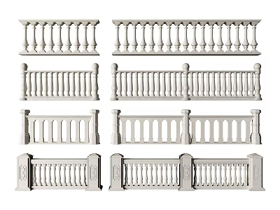 Jianou Guardrail Railing Guardrail Fence 3d model