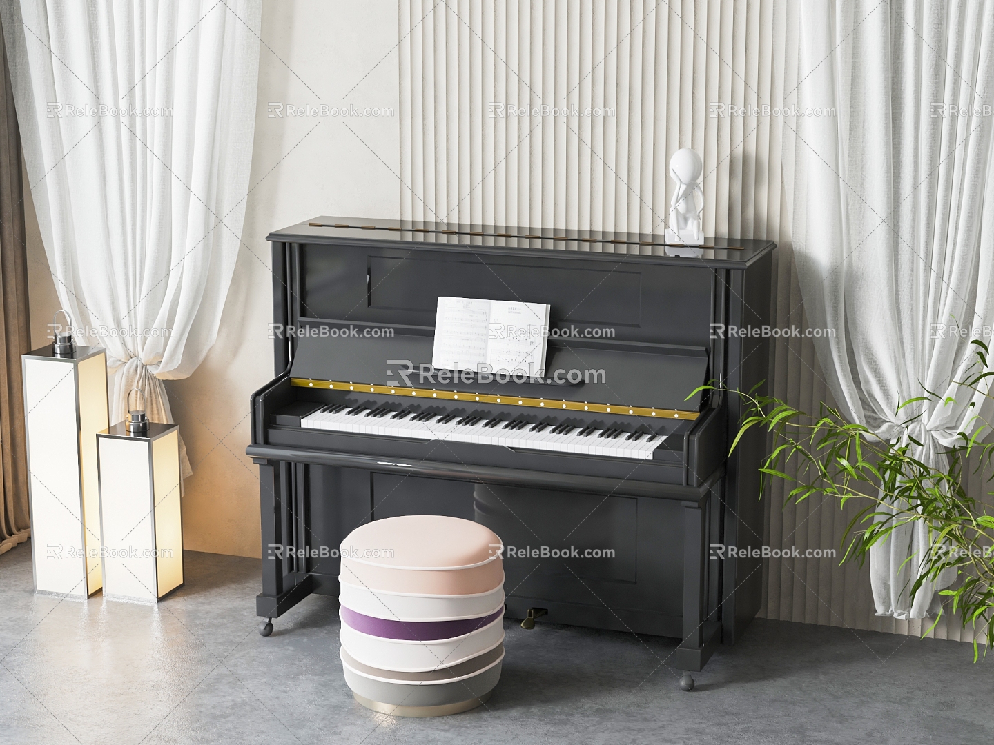 Modern Piano 3d model