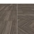 Natural Light Gray Wooden Flooring With Herringbone And Straight Installation Patterns 3d model