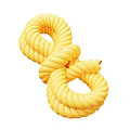Industrial Equipment Yellow Spiral Coiled Cable Rope For Heavy Duty Use