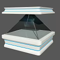Modern Holographic Projection Holographic Showcase Holographic Showcase Technology Cabinet Projection Three-dimensional Projection Holographic Imaging Virtual Projection 3d model