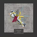 Detailed Colorful Winged Figure Statue Featuring Pegasus Magic Inscription on Base