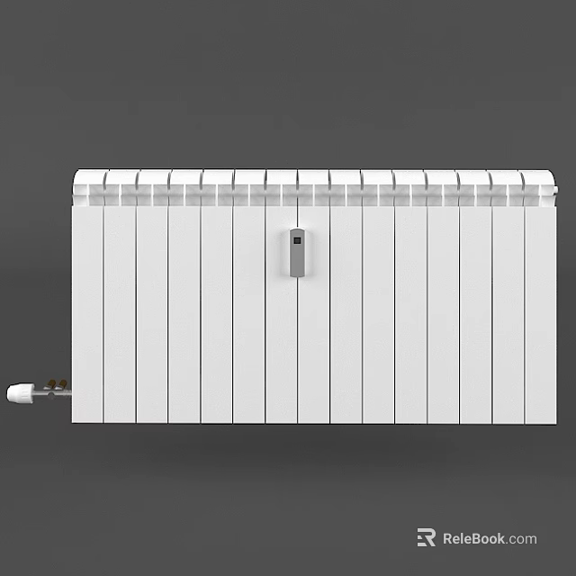 Modern White TV Stand with Multiple Storage Compartments and Simple Handle Design 3d model