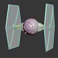 Star Wars TIE Fighter Spaceship Model With Solar Panels And Spherical Cockpit