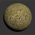 Decorative Sphere Made Of Colorful Pebbles On Gray Background With Reflective Surface